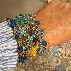 Colorful Beaded Bracelet Michal Negrin Bracelet large cuff
